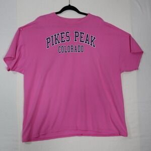 Pikes Peak Colorado T Shirt  Unisex XXL Pink Gildan Short Sleeve